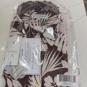 Thom Stratford Men's Casual Brown Floral Shirt